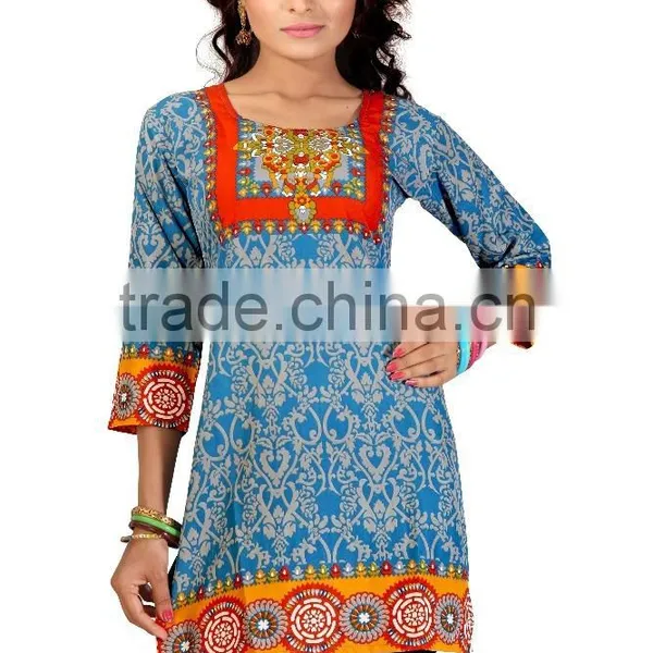 Canvas Crepe Printed Styles Kurtis/jeans Kurti Tops photo-3