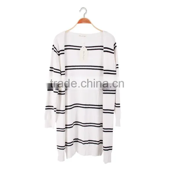 Garment Manufactorer Wholesale Great Design Fashion Casual Wear Stripe Long Winter Coats Ladies 2017 photo-3