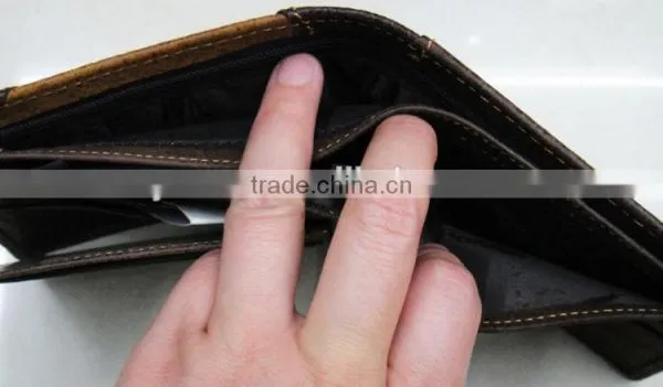 Fashion Cheap Popular Men Cowhide Skin Real Leather Hot Wallet photo-2