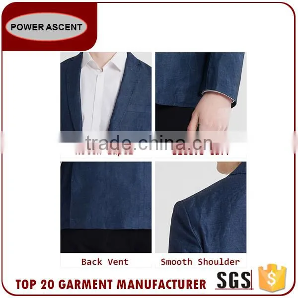 China Supplier Mens Linen Fashion Suits Jacket Blazer Man Suit photo-3