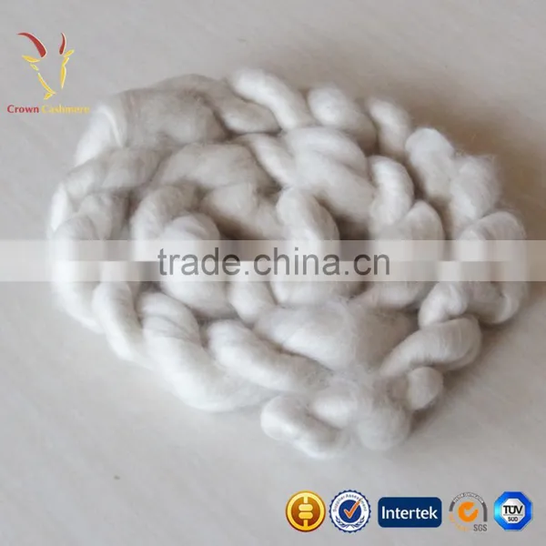 100% Pure White/LT Grey/Brown Dehaired Cashmere Tops 100% Cashmere Fabric