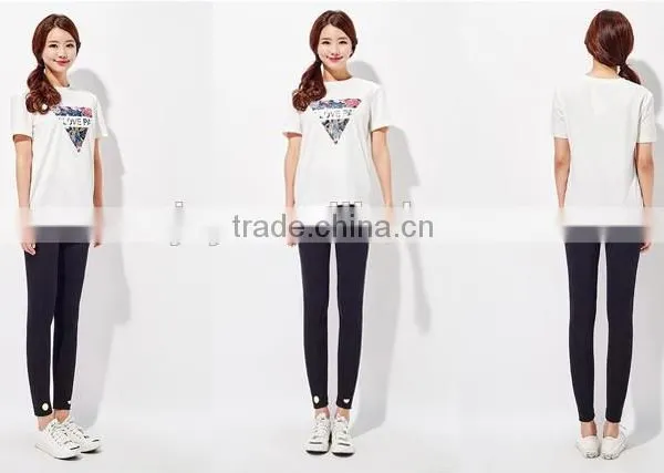 Female Money Navy Blue Knitted Into Joining Together Cultivate One's Morality Leggings photo-4