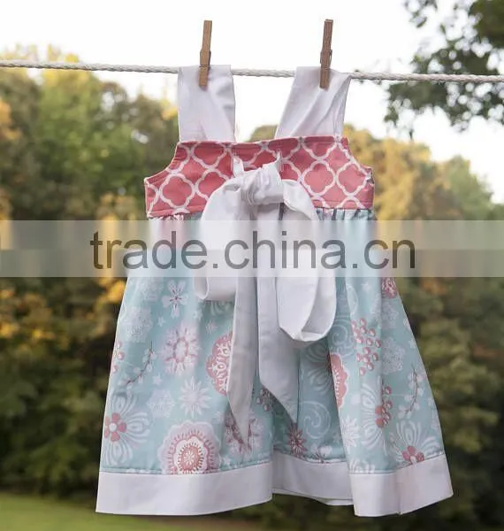 New Arrive Littler Girls Flamingo Dress Kids Summer Printed Dress photo-3
