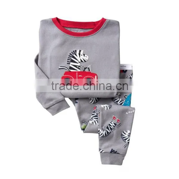 S32655W 2017 New Spring Autumn Children's Pajamas Suit Animal Printed Pajamas Childrens Sleepwear photo-2