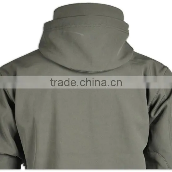 Custom Winter Fashion Baseball Collar Custom Plain Black Men Soft Shell Jacket photo-4