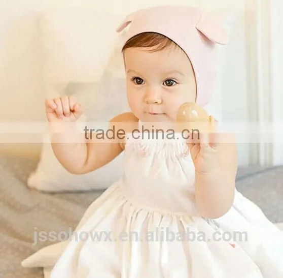 3 Colors In, Cute Rabbit Design, Baby Cotton Hat, Plain Cotton Baby Hats photo-5