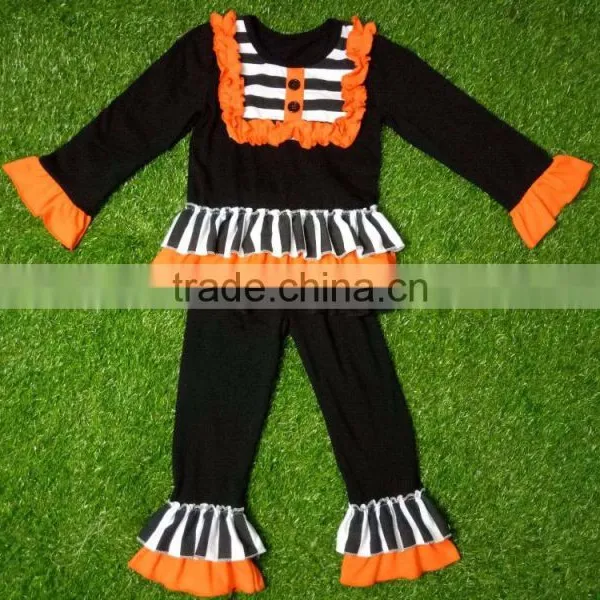 Girls Autumn Clothing Set Casual Patched on Knee Children Wear Fancy Kids Stylish Suits Wholesale Children's Boutique Clothing photo-2