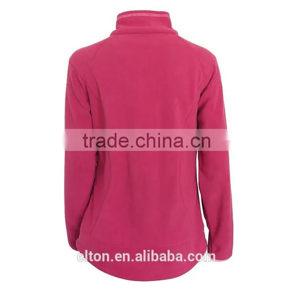 201504003046 Contrast Color Women's Polar Fleece Jacket Red photo-2