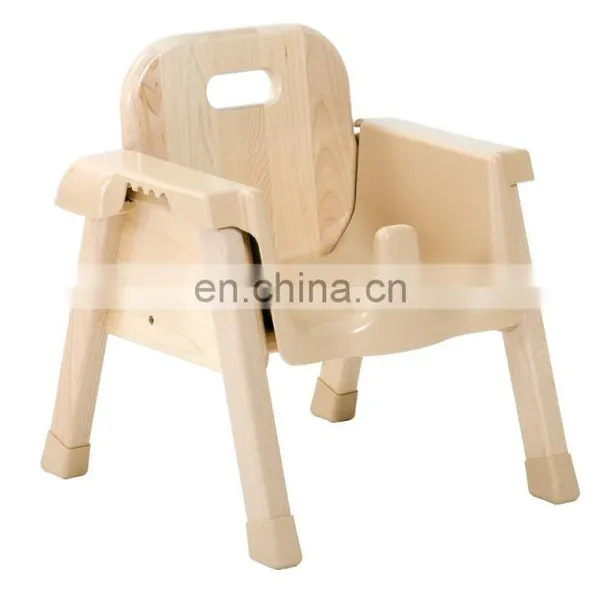 High Quality Montessori Furniture Portable Wooden Baby Chair photo-5