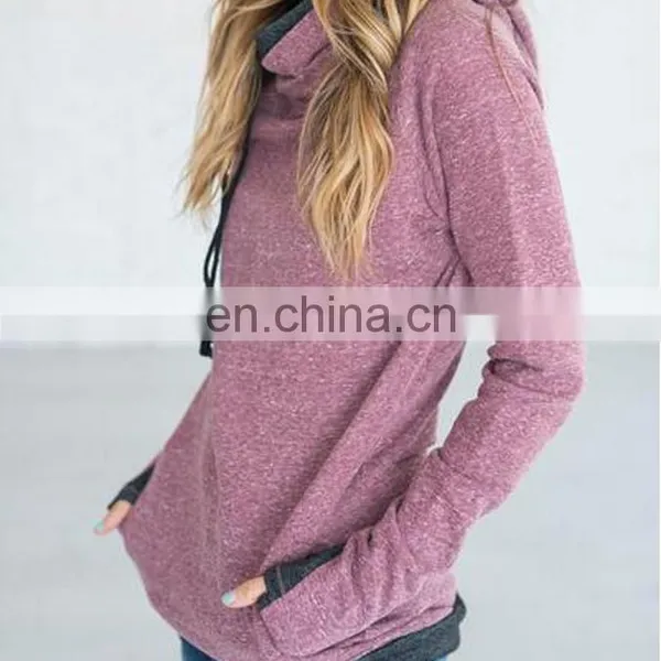 China Supplier Fashion Women Hoodies Sweatshirt Zipper Pullover Jacket Hoode Outwear Coat Tops photo-2