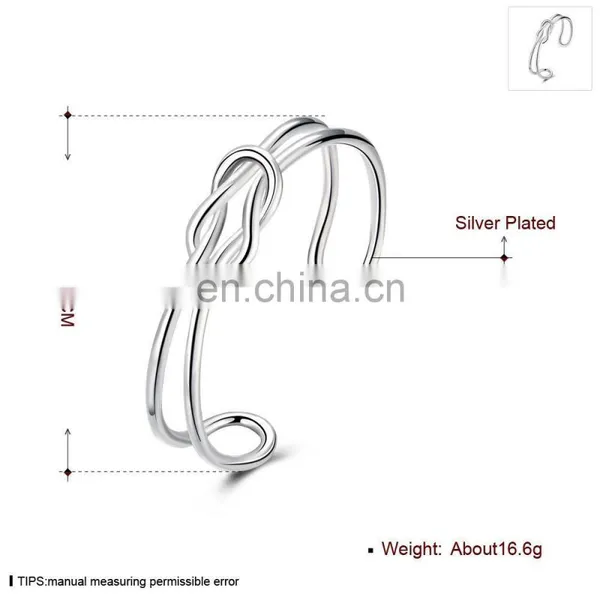 New Design Cheap Arm Bracelet Jewelry Silver Plated Bangle Wholesale for Monaco photo-2