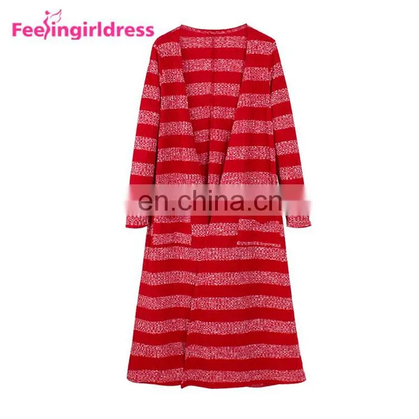 Autumn And Winter Women Fashion Long Sleeve Sweater Clothing Long Knitted Cardigan photo-5