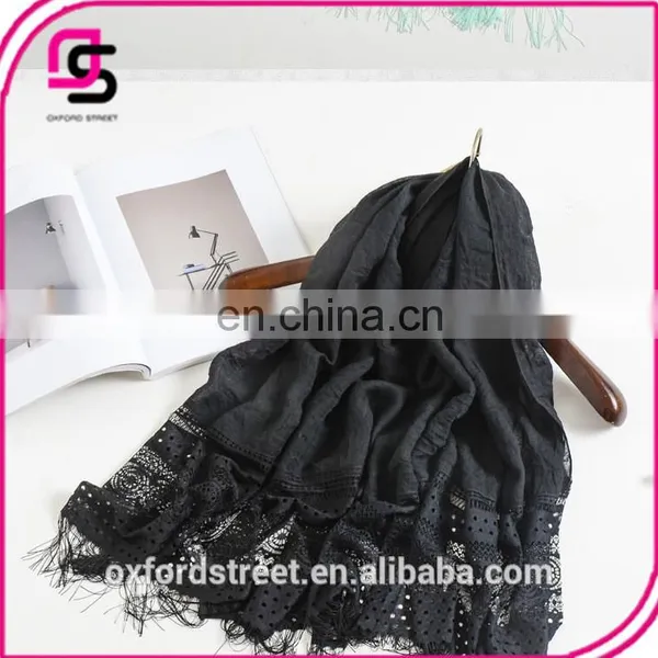 Autumn and Winter Scarf Female Solid Minanma Lace Scarf of Foreign Trade photo-3