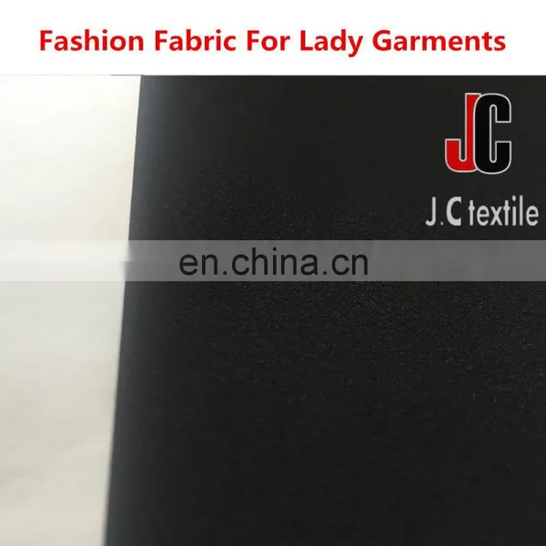 Heavy Polyester Fabric Market Wholesale 100% Polyester Slip Soft Dyed Fabric Crepe Knit Fabric photo-5