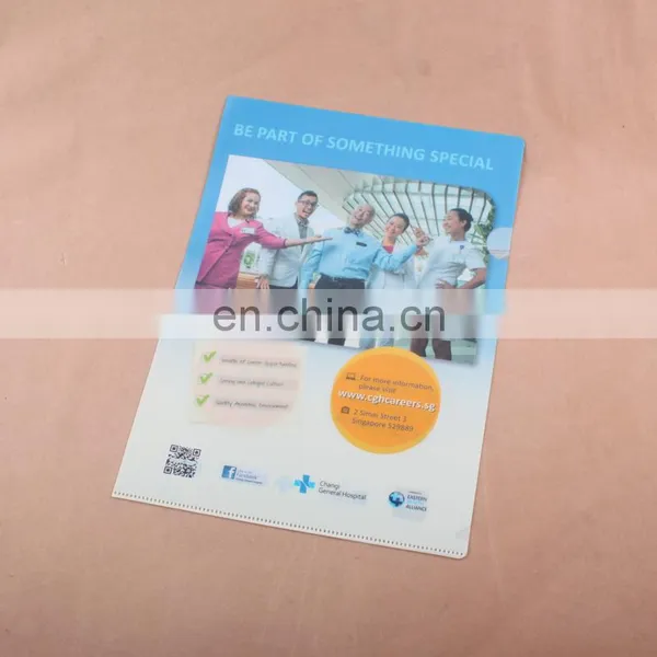 Promotion PP file folder plastic file folder printing A4 L folder