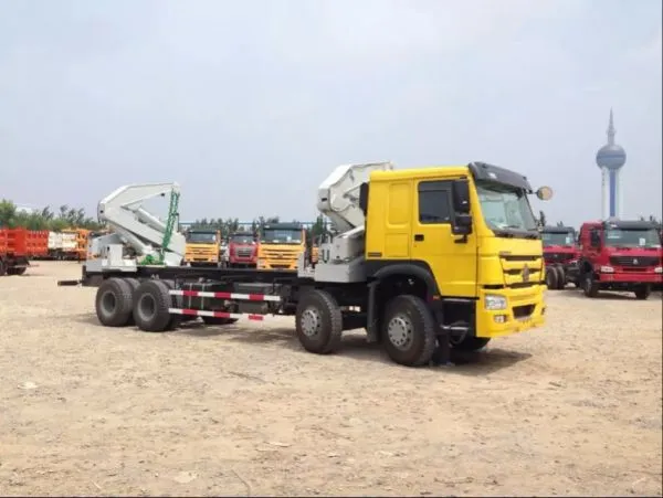 China Sinotruk 20 Foot Container Side Loader Truck for Sale photo-4