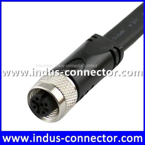 CE ROHS Certificate M12 3 Pin Female PVC Assembly Cable photo-2