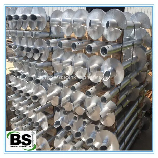 Foundation Screw Piles With Helical Brackets for the United Rome