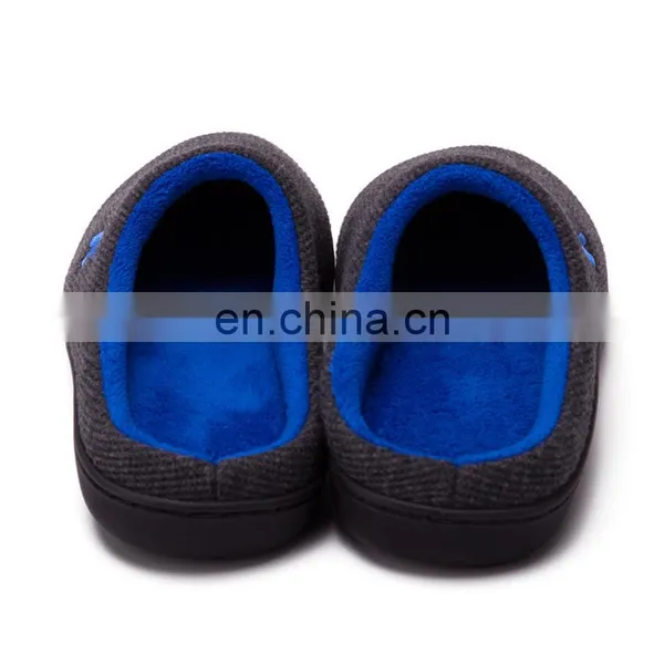 Indoor Outdoor Wholesale Embroidery Original Two-Tone Men's Memory Foam Slipper photo-4