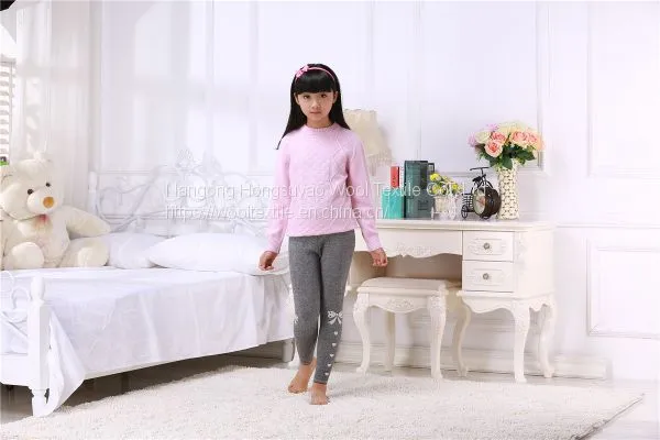Hot Popular Jacquard Lovely Cartoon Bow Children Girl Gray Color Cotton Comfortable Sports Footless Tights photo-2