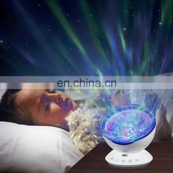 Ocean Wave Music Night Lighting Projector With Built-in Mini Music Player USB Lamp LED Night Lights for Baby photo-7