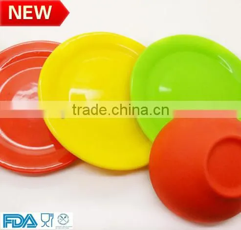 Dinner Ware Colored Silicone 6"square Plate photo-4