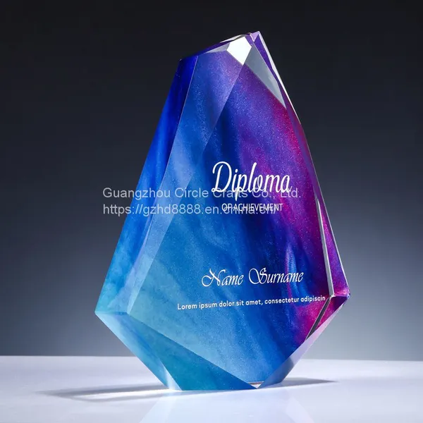 New Arrival New Product Custom Content High Standard K9 Crystal Color is Rich Business Gift Crystal Crystal Trophy photo-3