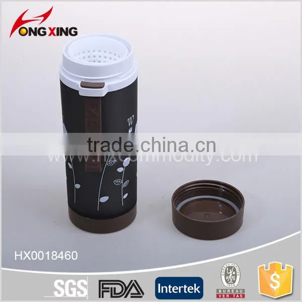 New Design 380ML Double Walls Plastic Sport Water Bottles With Strainer photo-2