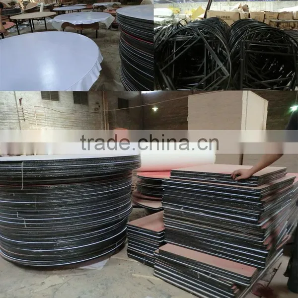 Plywood Pvc Edge Banquet Folding Round Table photo-5