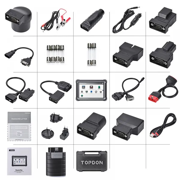 TOPDON Phoenix Plus Integrated Diagnostic Tool Bi-Directional Control Topology Mapping 41 Maintenance Services ECU Coding VAG 2 Years Update photo-2