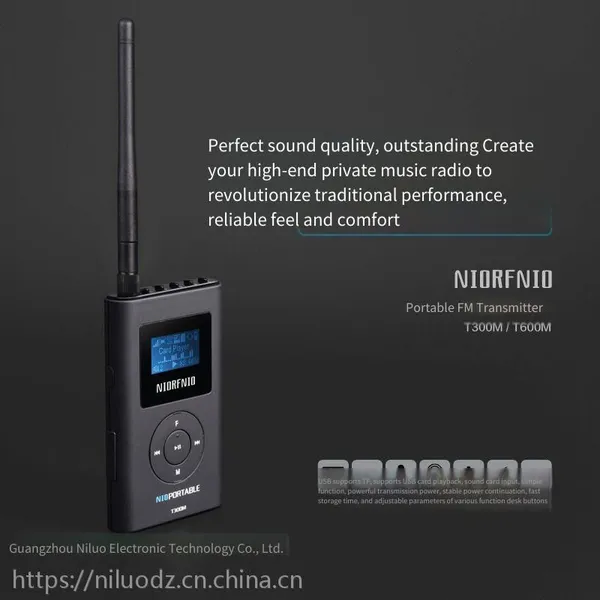 Liannuo 0.3w Handheld Portable Niorfniot300m Car Bluetooth Audio Connecting Mp3 fm Transmitter photo-3