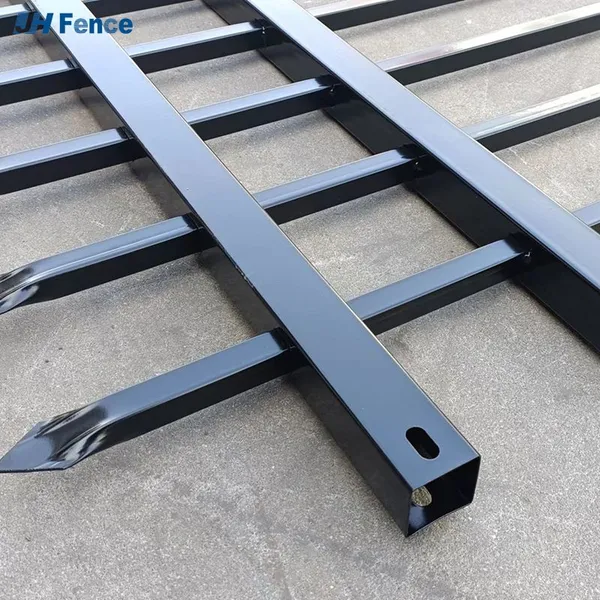 Black Metal Steel Picket Fence Panel for Outdoor Garden Security Trellis & Gates photo-3