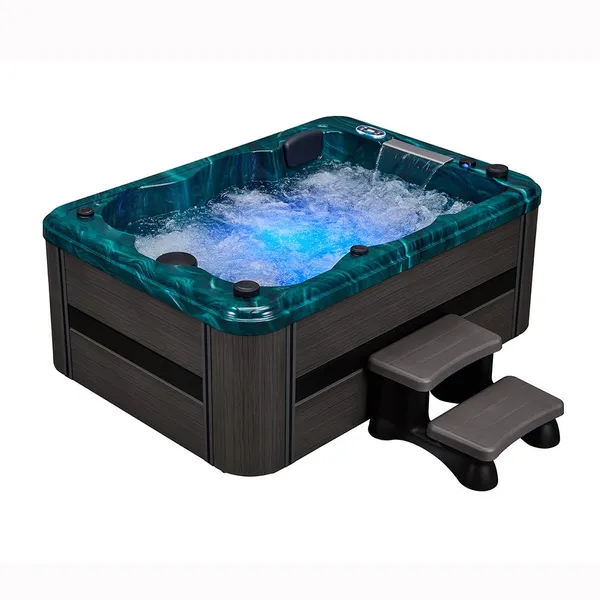 Banheira Whirlpool com esterilização por ozônio. A filtração multietápas da Armenia garante água mais limpa e mais higiênica.
