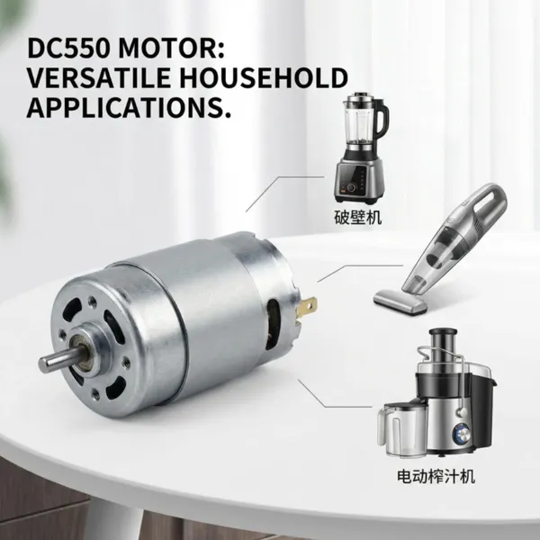 High-Efficiency Permanent Magnet DC550 Series Motor: Optimal Performance With or Without Gearbox, for Diverse Industrial Applications