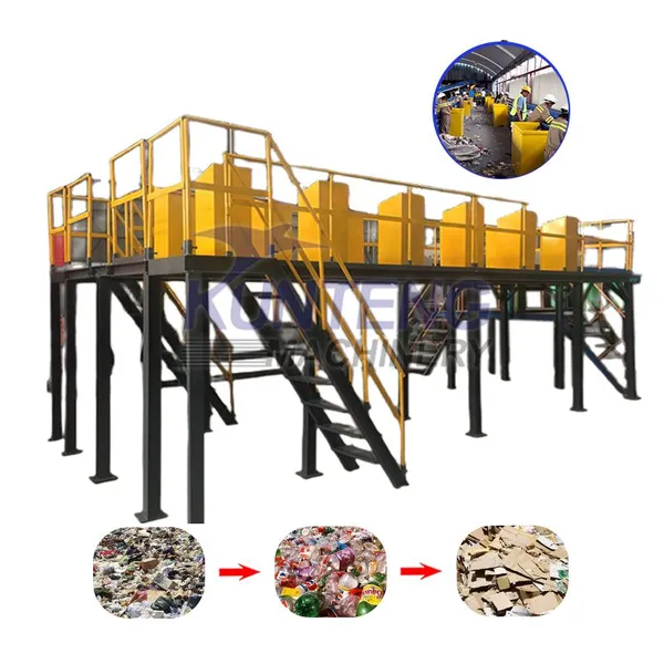 Manual Sorting and Grading Table Municipal Garbage Manual Sorting Platform