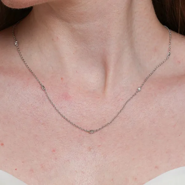 Shining Star Jewelry Серебряный цепной ожерелье тонкий серебряный цепь