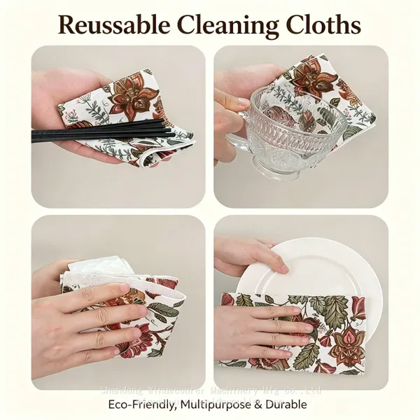 Perforated Tear Off Cleaning Cloth Roll Soft Thicken Microfiber Kitchen Towel Removes Water Marks Custom Logo Kitchen Cleaning Cloth photo-4