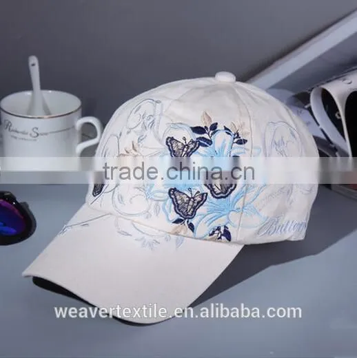 Fshion BUTTERFLY FLOWERS Cotton Embroidery Baseball Caps photo-5
