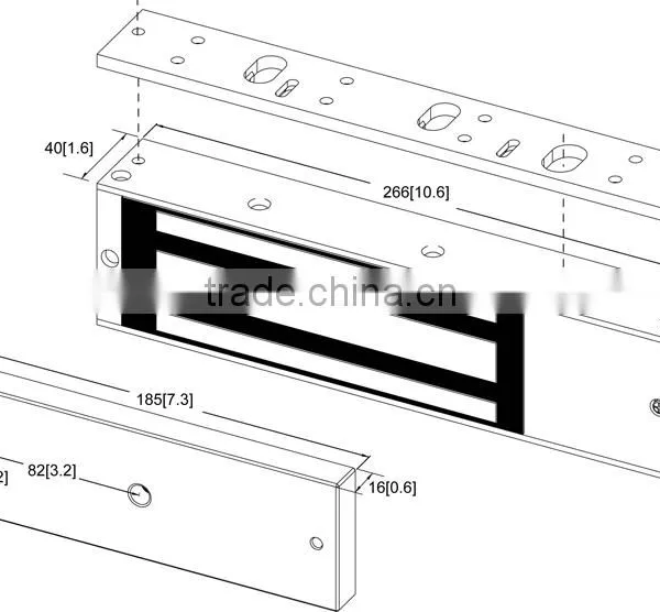 Single Door 12V/24V 1100Lbs , 500Kgs Single Door Electromagnetic Lock photo-3