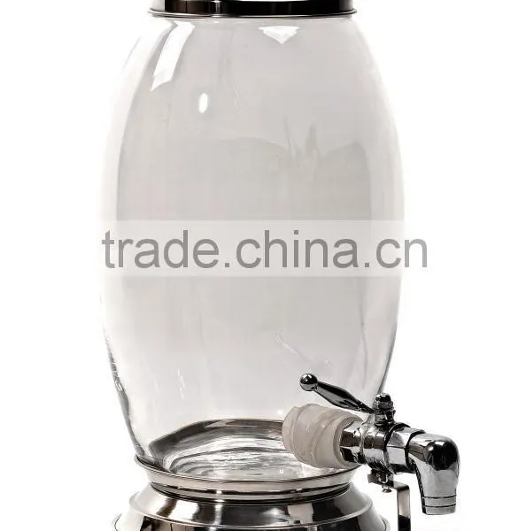 Glass Honey Jar With Faucet, Spigot Jars for Honey, Footed Glass Jar With Lid for Honey and Liquids, Glass Honey Dispensers photo-2