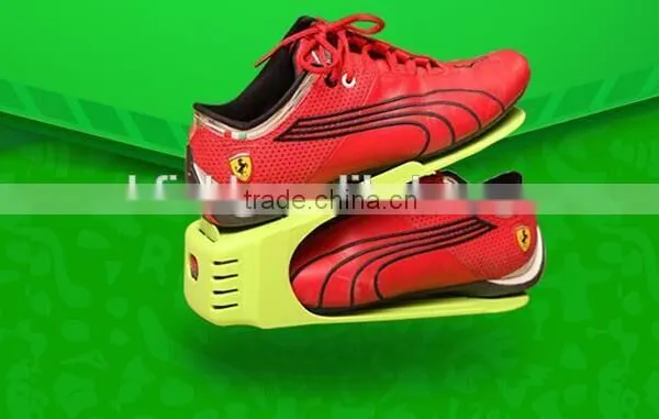 Double Layer Saving Space Plastic Shoe Rack photo-5