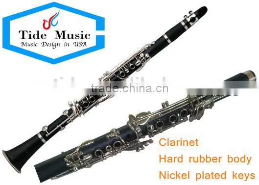 High Quality Cheap Clarinet Hard Rubber Body Nickel Plated photo-3