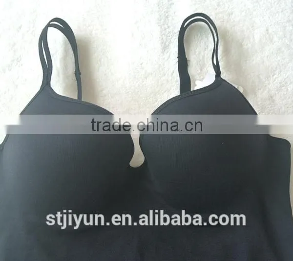 Black Seamless Padded Sport Wear Yoga Workout Gym Tank Top Women photo-2