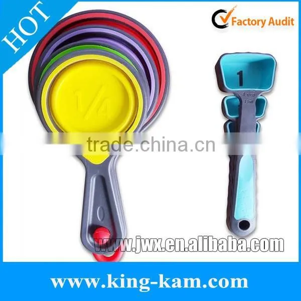 Food Grade Silicone 8-piece Measuring Cup in Various Colors photo-5