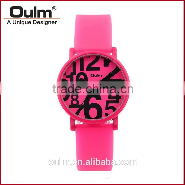 Oulm Big Number Watch, Multi Color Watches, Cheap Custom Logo Watches