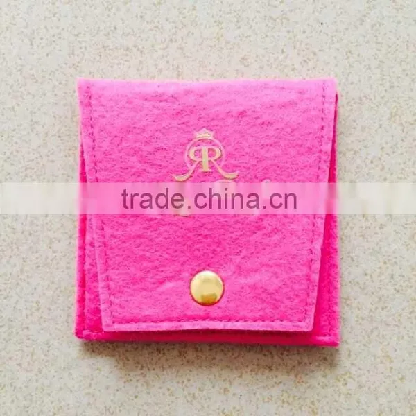 Red Felt Pouches for Jewelry,felt Envelope Flap Bags Quality Choice photo-3