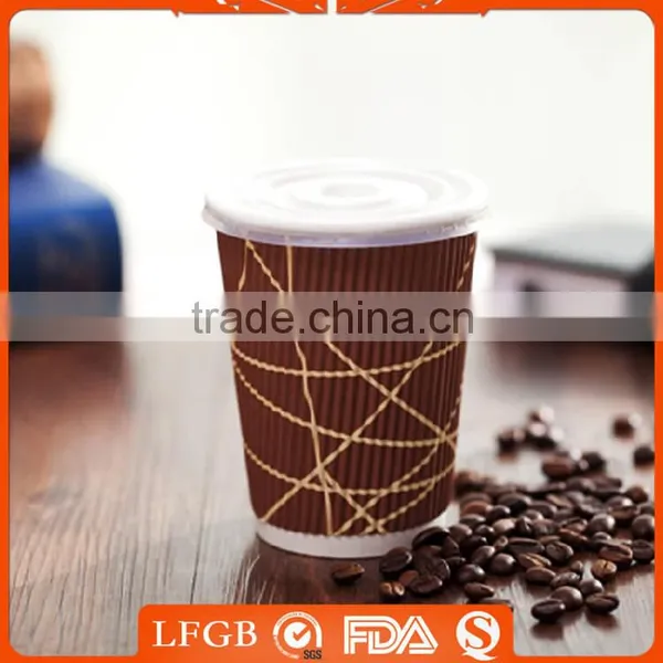 8-16oz Ripple Wall Logo Design Decorative Paper Cup,fancy Cups photo-5