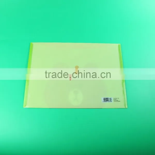 Cute Cartoon Bear Plastic File Folder With Magic Tape, Magic Button a3 a4 Plastic Envelope, Plastic pp File Bag for Office photo-3