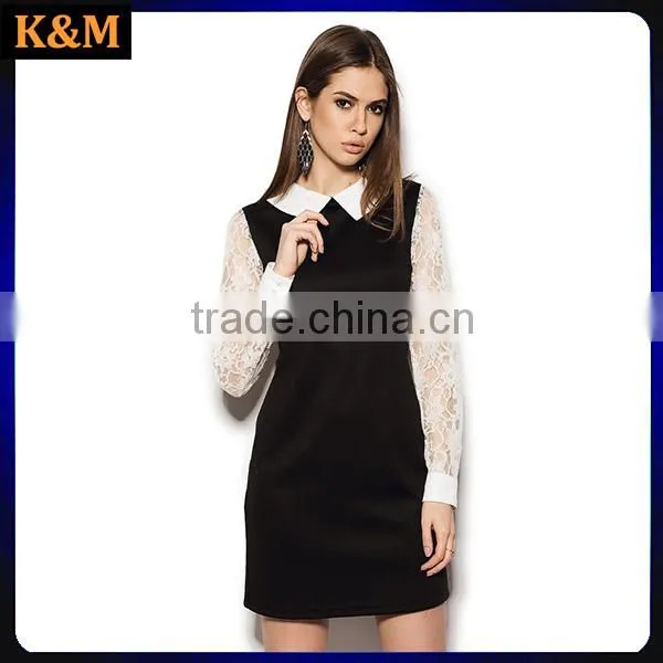White Collar Smart Casual Dress Office Dress Autumn Dress photo-2
