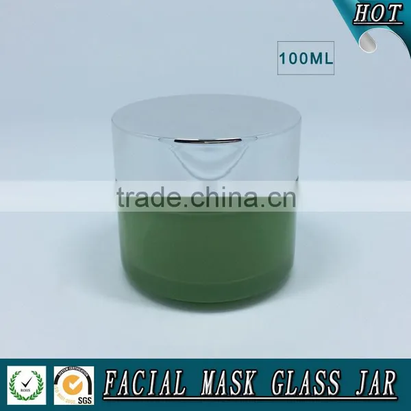 100ml Empty Cylinder Cosmetics Facial Mask Glass Jar Quality Choice photo-2